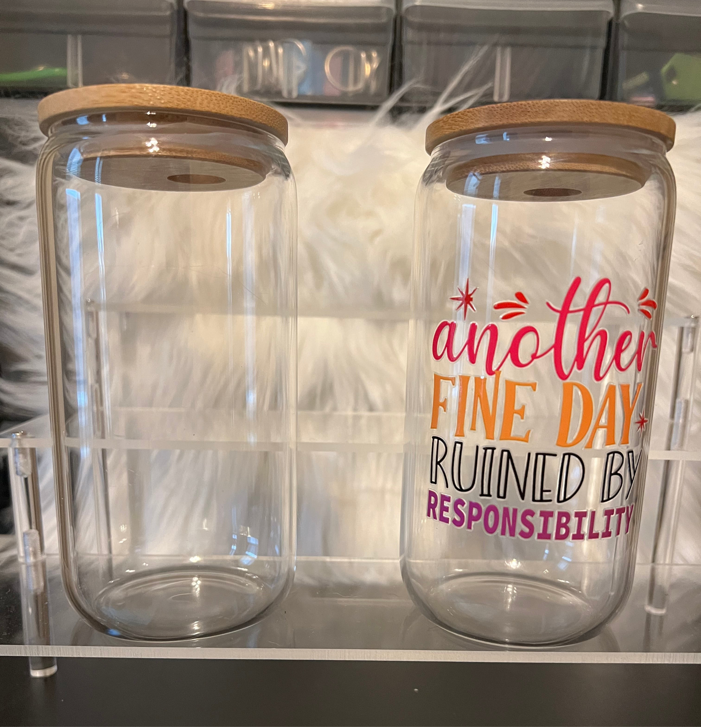 16oz glass tumbler