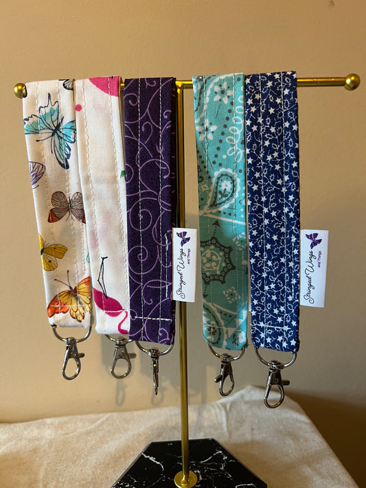Handmade wristlet keychain